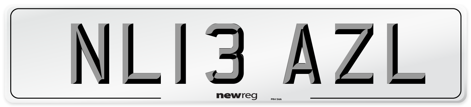 NL13 AZL Number Plate from New Reg